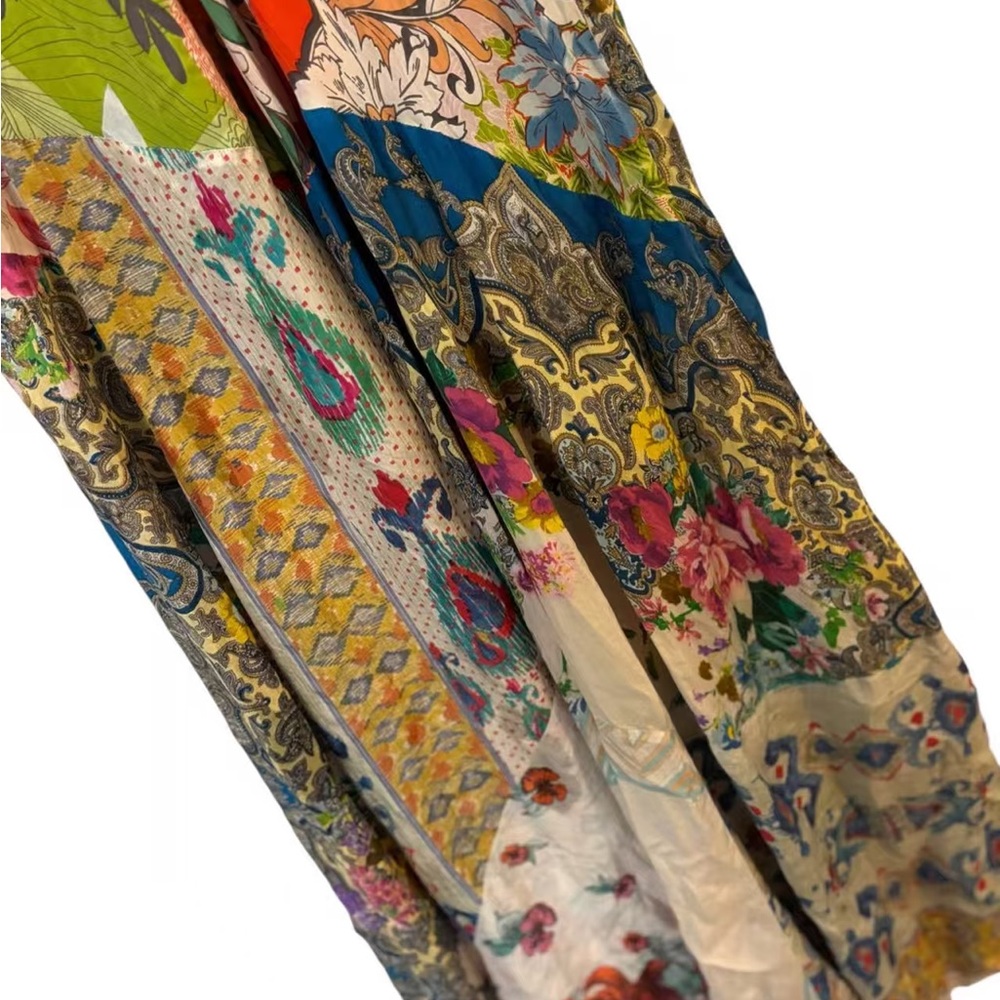 Johnny Was Boho Multicolor Patchwork V-Neck Maxi … - image 6